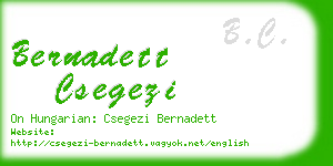 bernadett csegezi business card